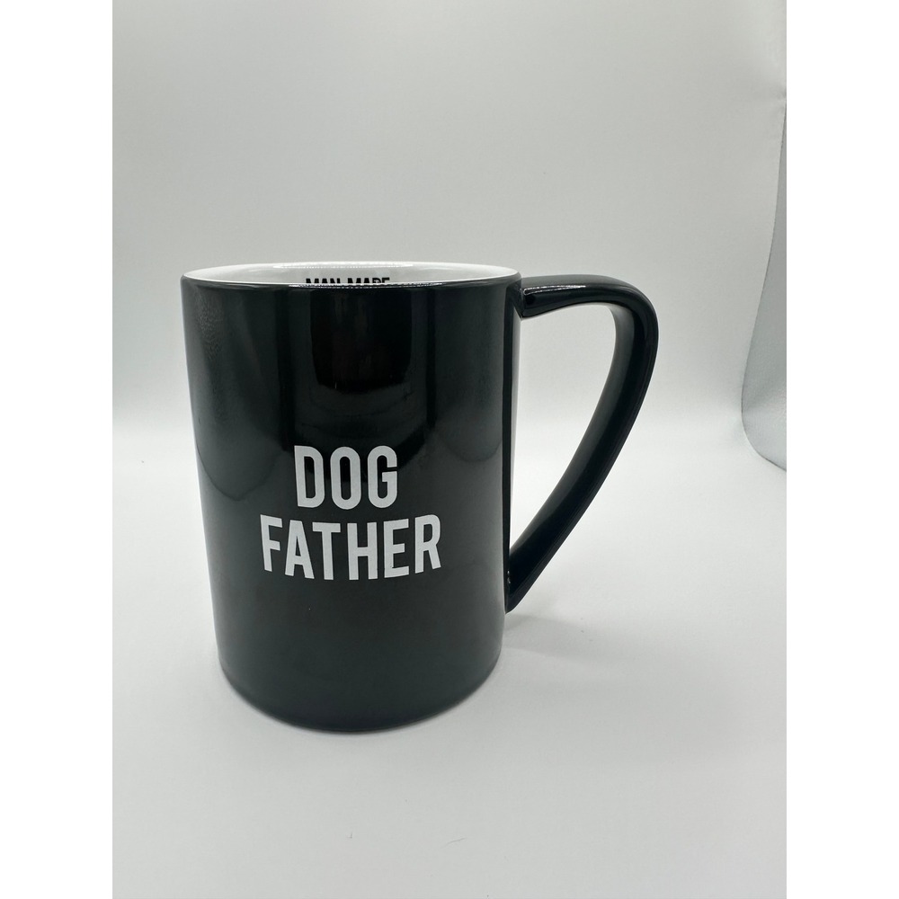 Pavilion Man Made Dog Father Coffee Mug Black Ceramic 18oz Gift for Men